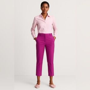 J.Crew Callie Pant Magenta Purple Cropped Straight Leg Trouser Size 8 🍄